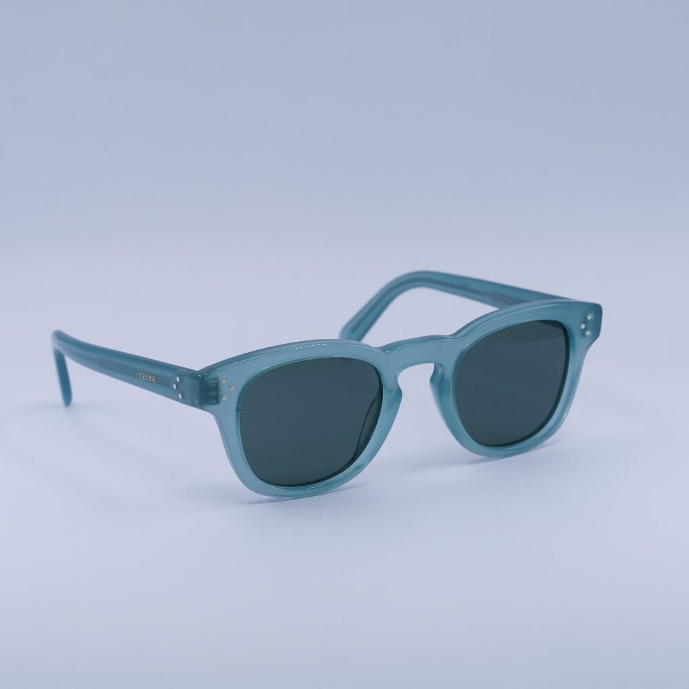 🕶️ New Celine CL40233I 93N Sunglasses - Lime Transparent Frame, Green Lenses - Picture 1 of 9